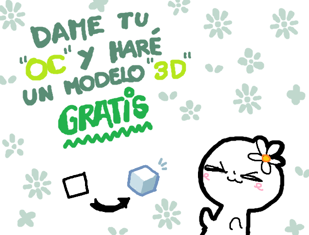 Pass me your oc! and i gonna 3d model they! FOR FREE!
