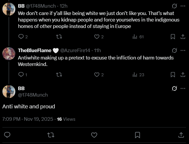 Antiwhites have no business being proud of anything. 
That said, when they admit that they want to hostile towards or generally opposed to our children, women and men being alive take it serious.