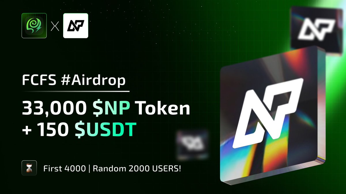 🥳 DimAI x NP Chain FCFS #Airdrop 

🏆Prize Pool:- 30,000 $NP Token &amp; 150 $USDT 
🏃First 4000 + 🧑‍🤝‍🧑 Random 2000 USERS! 

To Enter:-
✅ Follow <a href="/DimAIGlobal/">DimAI</a> &amp; <a href="/NP_Official_X/">NP Official</a> 
✅ RT &amp;amp; Tag 3 Friends
✅ Complete Form ⤵️
forms.gle/YjVQWhjDa7NCW5…

#Airdrop #Giveaway #Crypto #FCFS #BNB