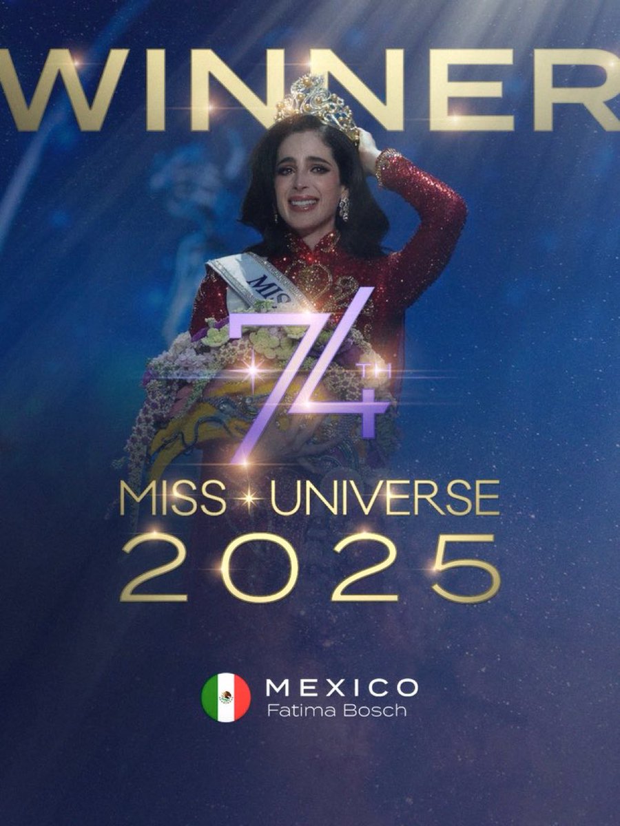 Y no solo pasará a la historia como Miss Universo 2025, pasará a la historia como la mujer que no se dejó cuando la insultaron. 

#MissUniverse2025