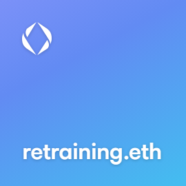 BogatyrEth's tweet photo. Key ENS name for sale:
retraining.eth
Not just a domain, a statement. For a leader in EdTech, crypto education, or the next big DAO.
Capture the word that defines an era.
https://t.co/7ryBHhxoa2
#ENS #Web3 #NFTDomain #Eth https://t.co/JK0SeBBTAe