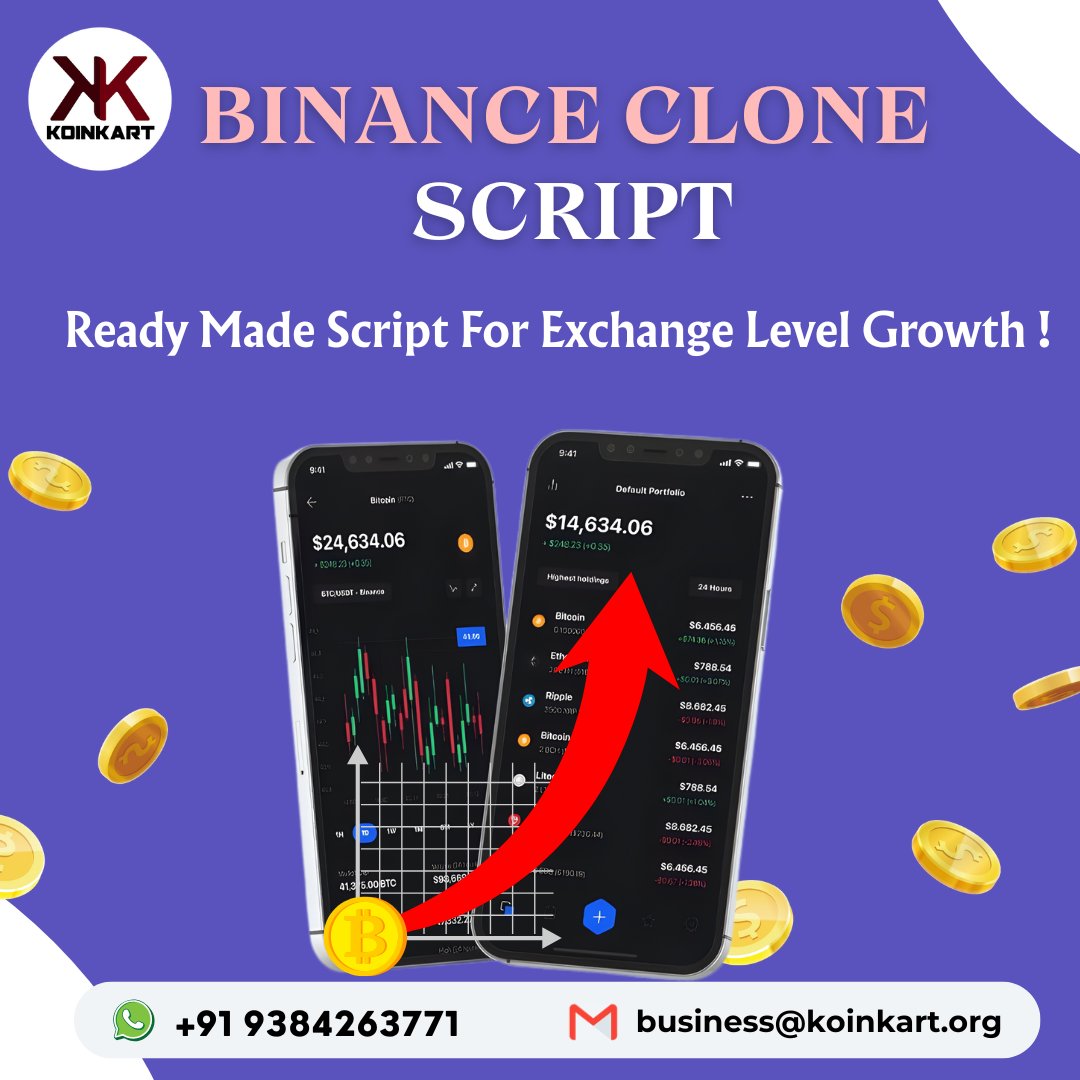 KoinKart's tweet image. Binance Clone Script is a powerful exchange software built for businesses that want a safe and easy platform setup. It allows full customization, stable trading and familiar user experience.

Visit: koinkart.org/binance-clone-…

#BinanceCloneScript #BinanceClone #fintech #USA #UK #UAE