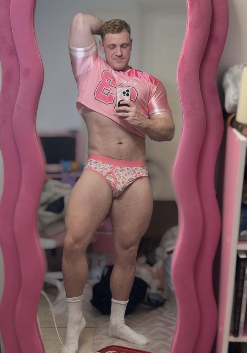 My new <a href="/RugratApparel/">Rugrat Apparel</a> undies go well with my himbo jersey! Himbo or baby? Maybe both!