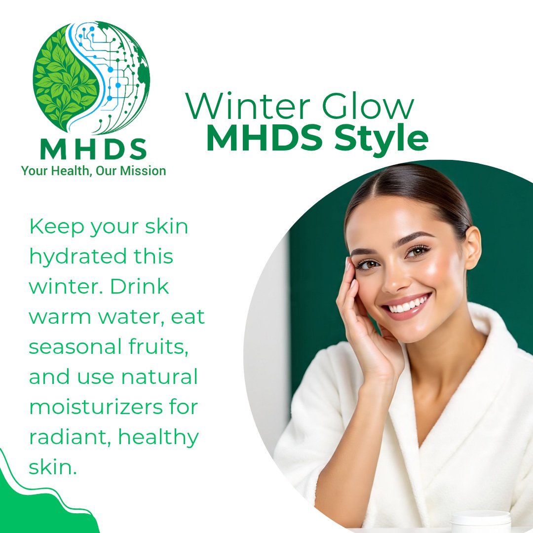 CeoMehroMalik's tweet photo. “Cold outside, radiant inside. Protect, nourish, and glow naturally this winter with MHDS skin tips. ❄️✨ #MHDS #SkinWellness #WinterGlow #MHDSskinTip” https://t.co/xSwt6z3uGq