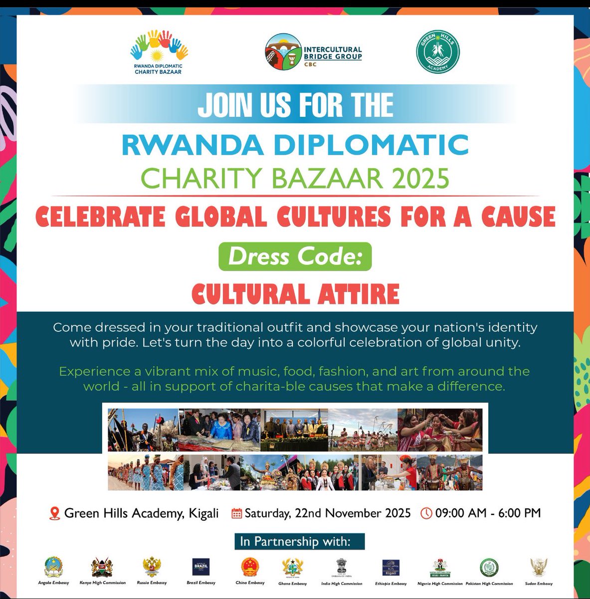 noellashyaka's tweet image. Rwanda Diplomatic Charity Bazaar 2025 is loading.
This Saturday, Nov 22nd, Green Hills Academy will turn into a vibrant space of culture, creativity, and giving back.

Expect an exciting mix of international showcases, delicious dishes from different corners of the world, live…