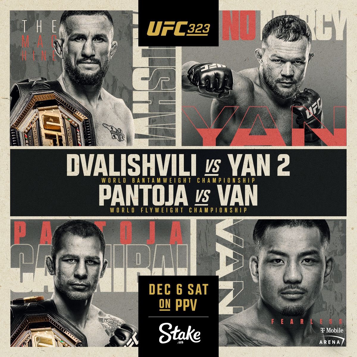 #UFC323 Saturday 12/6 💥 We will be showing the fight live, join us!