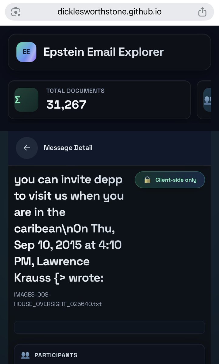 엡스타인 이메일을 경험할 수 있는 최고의 방법인 EES 시스템을 소개합니다.

 https://t.co/BCZnKHz0J6

 최신의 우수한 기술을 활용하여 수만 개의 복잡한 메시지를 클라이언트 측에서 손쉽게 처리할