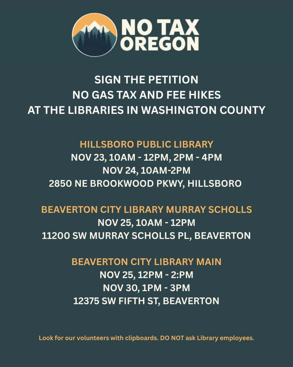 <a href="/KATUNews/">KATU News</a> The folks who are rightfully "up in arms" can sign at these locations: