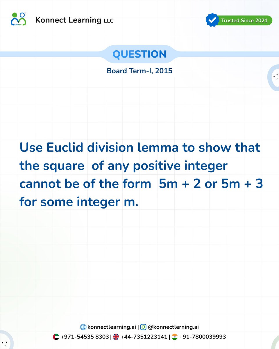 konnectlearnai's tweet image. 📘 Class 10 | 88 Days to CBSE 2026!
🚨 Today’s Most Important Question — Don’t Skip It!
🔥

#MathsTricks #IITianGuidance #NCERTSolutions #MathsReels #StudyMotivation #DailyPractice #ViralReels #IndiaStudents #ExamTips #MathHelp #LearnWithMe #ExplorePage #konnectlearning