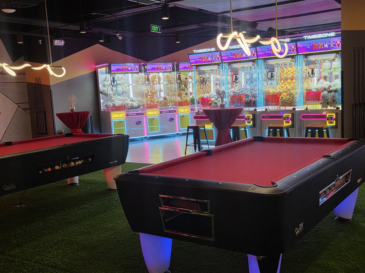 ABSCBNNews's tweet image. Timezone reopens flagship Glorietta branch as it moves towards &apos;multi-attractions&apos; format. It expects double digit growth in 2026 with expectations that Filipinos will still play games in physical stores. | via @jekkipascual