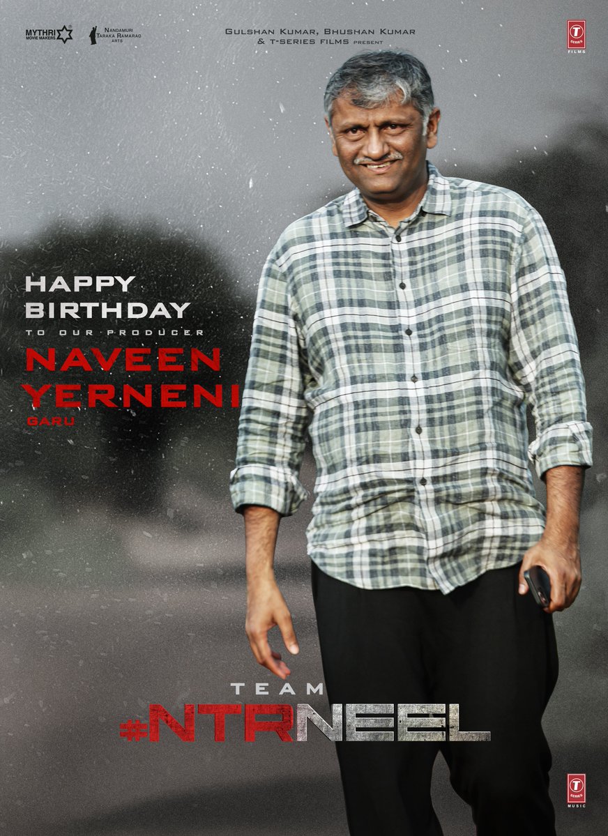 NTRNeelFilm's tweet image. Team #NTRNeel wishes their most passionate Producer #NaveenYerneni garu a blockbuster birthday 🤗🤗

This one’s going to be another feather in your cap 🔥

Man of Masses @tarak9999 #PrashanthNeel @MythriOfficial @NTRArtsOfficial @NTRNeelFilm @TSeries