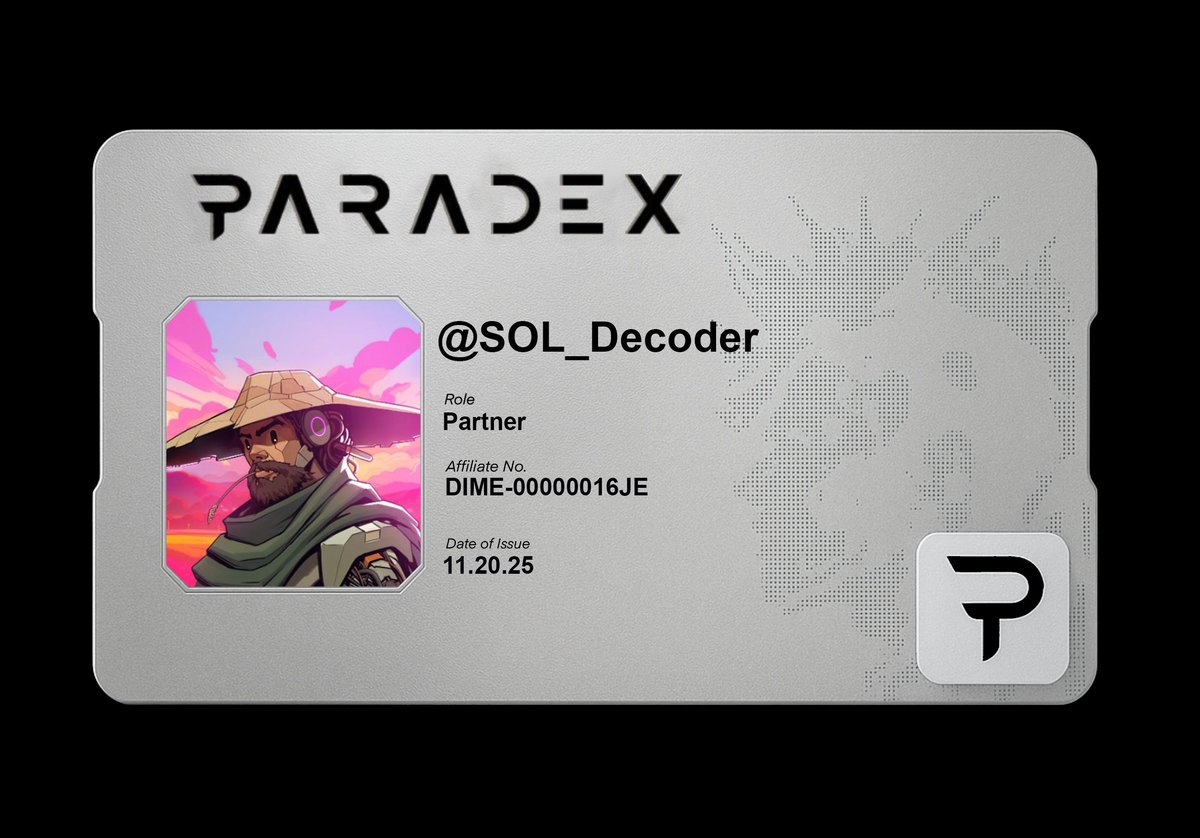 Paradex_Eco's tweet image. A new partner at Paradex: @SOL_Decoder

SOL Decoder lets users earn passively through automated trading and farming strategies, including Perp DEXs.

They&apos;re also active in sharing airdrop farming guides and alpha insights to the community.

Welcome to our ecosystem, partner!