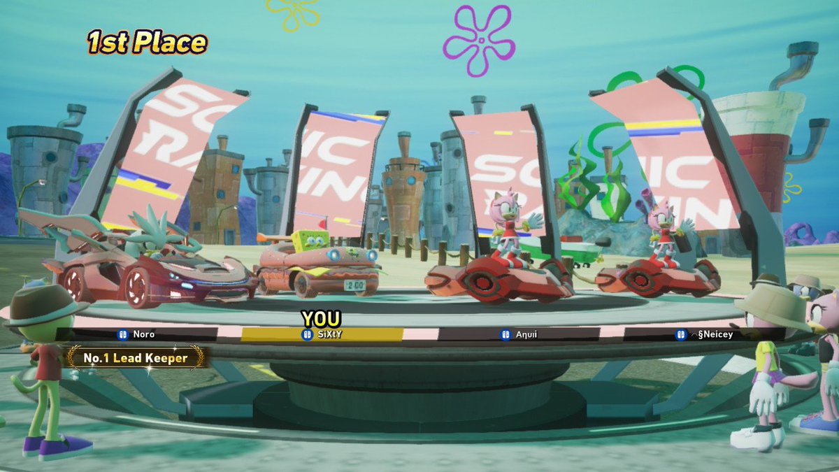 SiXtY_TTV's tweet image. Nice getting 1st together #NintendoSwitch2 #SonicRacingCrossWorlds