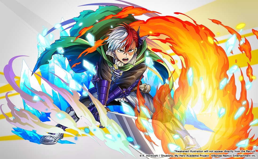 MyHeroUI's tweet image. Ruler of the Edge Step Up Recruit: Shoto Todoroki

＼Comeback／
・UR [Ruler of the Edge] Shoto Todoroki

Donning a medieval fantasy costume, Shoto Todoroki returns as a UR character!

Until 11/30 23:59 JST (tent.)
#MHUI #MyHeroAcademia #MyHeroUltraImpact