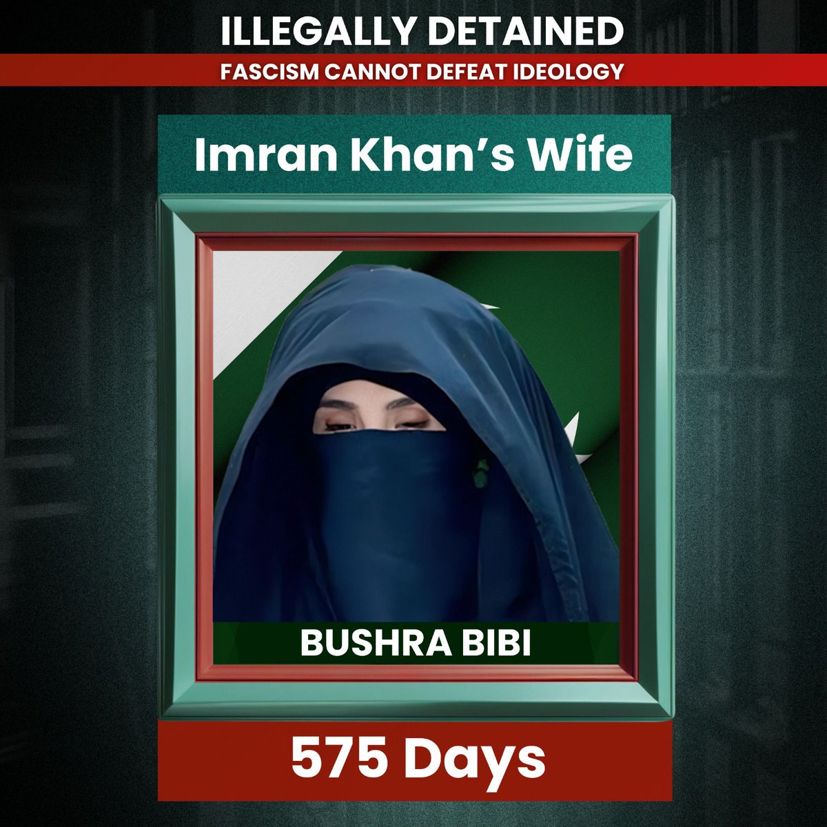 575 دن ہو گئے بشریٰ بی بی کو قید میں رکھے ہوئے۔
وہ صرف اس لیے نشانہ بن رہی ہیں کہ وہ عمران خان کی اہلیہ ہیں۔
ایک باپردہ، غیر سیاسی اور باوقار خاتون پر جھوٹے الزامات لگا کر
ان کی کردار کشی کی جا رہی ہے، جو ریاستی ظلم کی بدترین مثال ہے۔

#ملاقات_سے_کیوں_ڈرتے_ہو