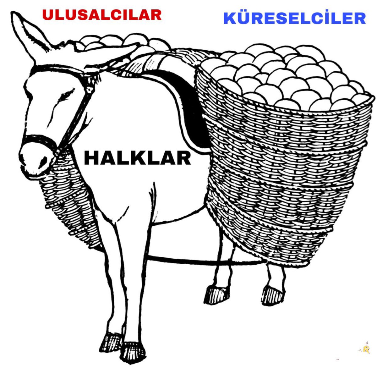 RahmaniDegerler's tweet photo. 🟥 DÖRTLÜ EKSEN ANALİZİ

“Avrasyacılık–Ulusalcılık–Atlantikçilik–Küreselcilik Aynı Oyunun Rolleridir”
1.Atlantikçilik Batı’nın açık maskesidir.
2.Avrasyacılık Batı’nın Doğu’ya taktığı sahte maskedir.
3.Küreselcilik iki maskeyi de üstten yöneten merkez akıldır.
4.Ulusalcılık ise bu üç aklın sahada kullandığı tampon kimliktir.
5.Atlantikçilik Türk dünyasını NATO eksenine bağlar.
6.Avrasyacılık Türk dünyasını Moskova’ya bağlar.
7.Küreselcilik ise her iki bağın da sahibidir.
8.Ulusalcılık “milli duruş” iddiasıyla sahneye çıkar;
ama çoğu zaman Atlantik ile Avrasya arasında zikzak üretir.
9.Bu zikzak, istikrarlı İslâm merkezli çizginin oluşmasını engeller.
10.Yani ulusalcılık bir duruş değil, kontrollü salınımdır.
11.Atlantikçilik laik–seküler kimlik vurgular.
12.Avrasyacılık pagan–ortodoks–ırkçı kimlik vurgular.
13.Küreselcilik ikisini de aynı hedef için destekler:
İslâm merkezli Doğu’nun doğmasını engellemek.
14.Atlantikçilik Ortadoğu’yu “enerji denetimi” için dizayn eder.
15.Avrasyacılık Ortadoğu’yu “Rusya nüfuz alanı” diye çerçeveler.
16.Küreselcilik ise bu iki dizaynı “çifte mengene” olarak işletir.
17.Atlantikçilik Abbasi–Osmanlı–Hilafet mirasını bölmek ister.
18.Avrasyacılık bu mirası Rusya’nın gölgesinde etkisizleştirmek ister.
19.İkisi de İslâm birliğinin yeniden kurulmasından korkar.
20.Ulusalcılık bu oyunda “Türkiye’yi meşgul eden üçüncü eksendir.”
21.Çünkü ulusalcılık Türkiye’nin İslâm dünyasına liderlik rolünü törpüler.
22.Atlantikçilik Türkiye’yi Avrupa’ya bağlayarak İslâm eksenini kapatır.
23.Avrasyacılık Türkiye’yi Moskova’ya bağlayarak aynı sonucu başka yoldan elde eder.
24.Küreselcilik ise Türkiye’nin tek başına eksen kurmasını engeller.
25.Atlantikçilik + Avrasyacılık = “kontrollü iki kutuplu dünya” modelidir.
26.Bu modelde Türkiye, İslâm dünyası ve Doğu medeniyeti “oyun dışı” tutulur.
27.Bu yüzden iki ideoloji de Türkiye’nin İslâm merkezli vizyonunu tehdit olarak görür.
28.Ulusalcılığın gerçek işlevi: Türkiye’yi bu iki kutup arasında hapseden ara kimliktir.
29.Böylece Türkiye “ne Doğu’ya lider olur, ne Batı’ya alternatif kurar.”
30.Gerçek kırılma Atlantikçilik veya Avrasyacılık değil;
İslâm merkezli Doğu’nun yeniden doğmasıdır.
