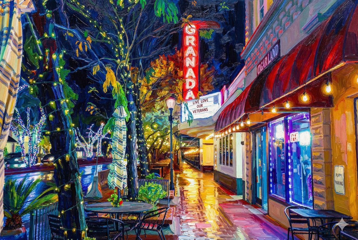 Using Gemini to transform images I’ve taken into ‘oil paintings’ that take on the style of famous artists. iIn this version the subject is the original (left) nightscape photo rendered in the style of Matisse.
#AIart #canonR8