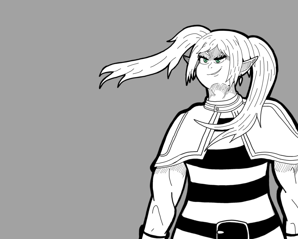 Did a slight change on some stuff and also expanded it a bit. What do you all think, does it look better like this? #WIP #frierenfanart #frieren #fanart  #smallartist #artmoots