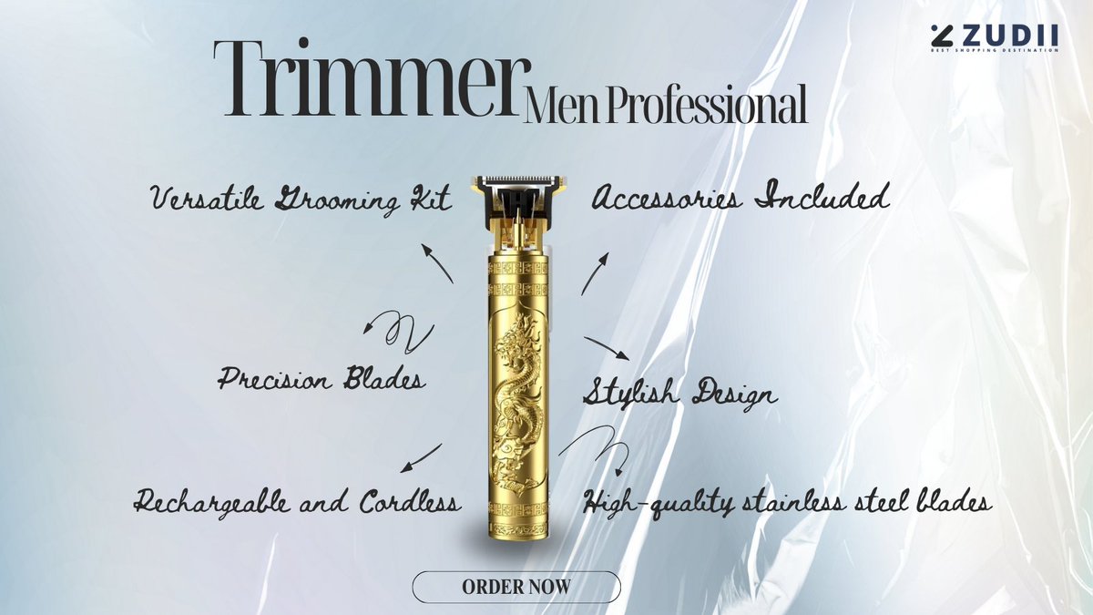 zudiidotcom's tweet image. Equipped with high-quality stainless steel blades that deliver a close and precise trim every time. 

Buy now and level up your grooming game.
{ zudii.com/products/trimm… }

#zerogaptrimmer #cordlesstrimmer #mensgrooming #beardstyling #groomingkit #zudii