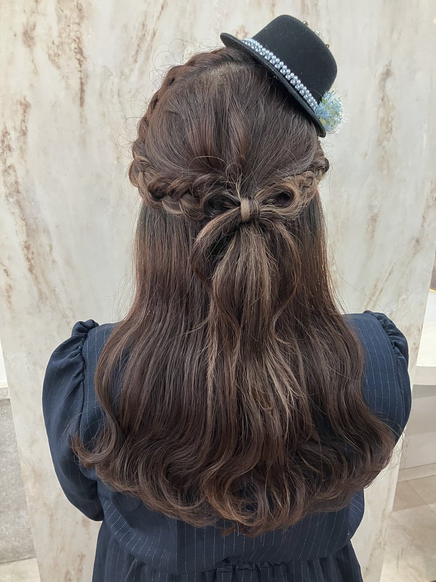 ゆなあ♡オーダー作成ページ こちら、オーダーをいただいて製作したミニハット！ 素敵なヘア