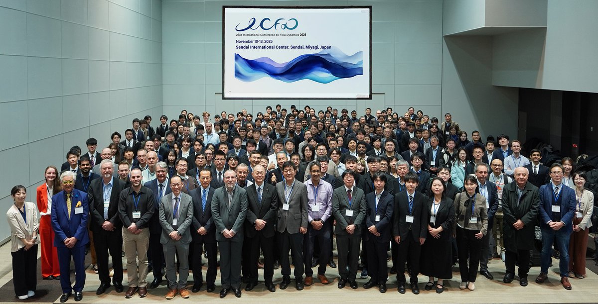 IFS_TohokuUniv's tweet photo. Twenty-second International Conference on Flow Dynamics「第22回流動ダイナミクスに関する国際会議」を開催しました！

Thank you to everyone who visited Sendai. We look forward to seeing you again next year!

#ICFD #IFS #TohokuUniversity  #FlowDynamics

https://t.co/MDEOFvofEl https://t.co/4gpmar7OWC