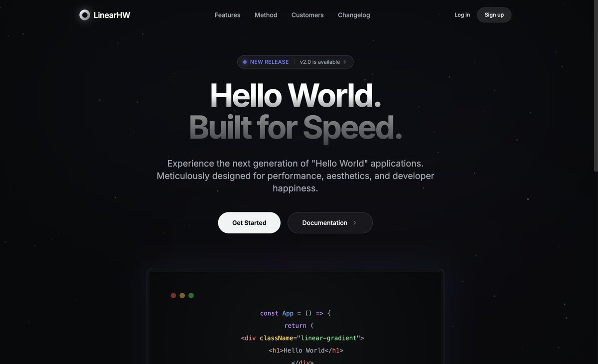 jasonzhou1993's tweet image. Your prompt matters a lot in Gemini 3.0

Comparison below:
Result 1 = &quot;Help me build a hello world page&quot;
Result 2 = &quot;Help me build a hello world page with Linear style&quot;
Result 3 = &quot;Help me build a hello world page with Linear style&quot; + Image prompt

----
This align with Google&apos;s…