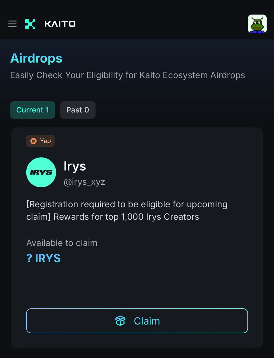 Hom3_joe's tweet image. My first Kaito airdrop that’s on the dashboard had to be @irys_xyz 

Couldn’t be more excited for this…  
Mainnet soon! 

What do you think Irys has for us?

Stay Hirys champs 🩵