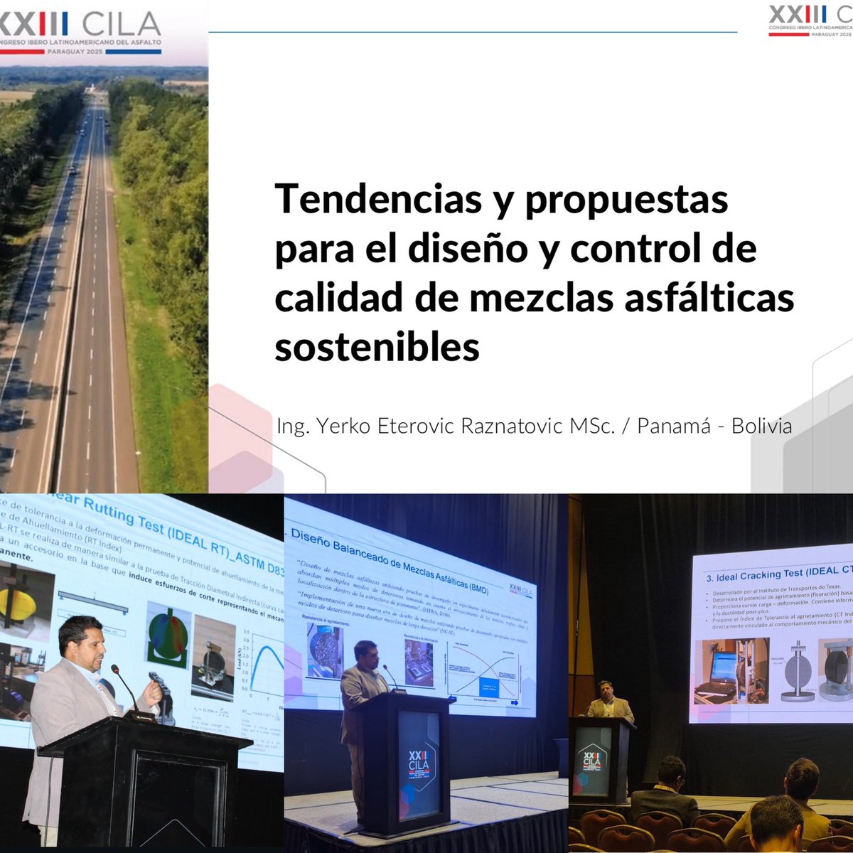 YerkoEterovic's tweet image. Diseño Balanceado de Mezclas Asfálticas (BMD): hacia pavimentos más durables, sostenibles y con mejor control de calidad 

#BalancedMixDesign #Asfalto #InfraestructuraVial #Sostenibilidad #InnovaciónTécnica #BMD #IngenieríaVial #XXIIICILA