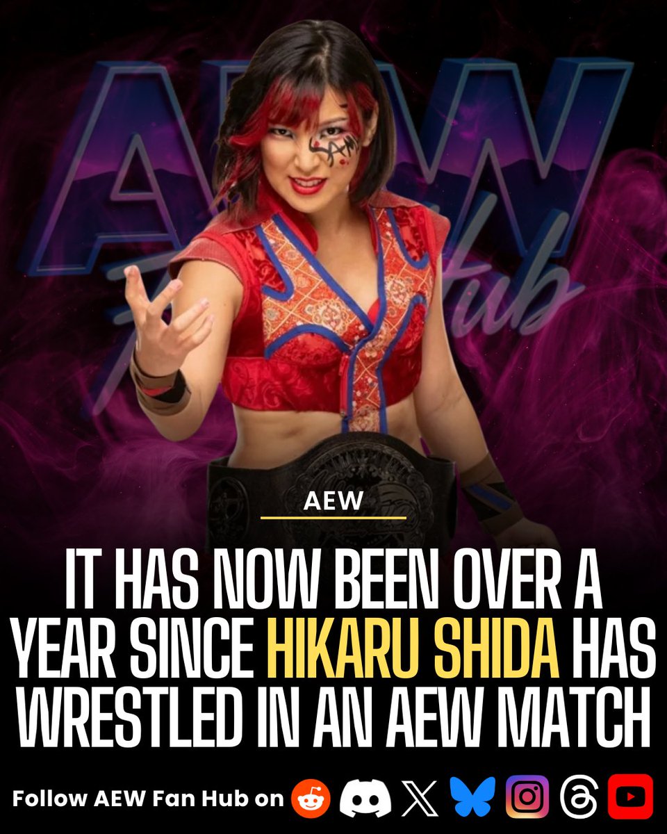 Shida's last #AEW match was on the November 20, 2024 episode of #AEWDynamite (a loss to Kris Statlander)