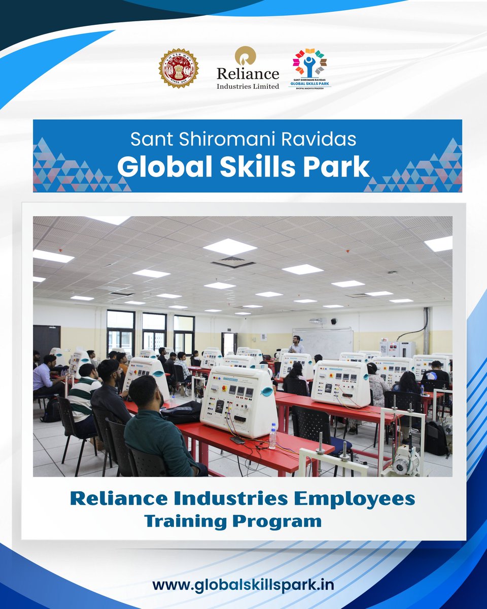 SSRGSPOfficial's tweet image. Glimpses of the Reliance Industries Training Program where skills evolve, confidence rises, and future-ready professionals take shape at Sant Shiromani Ravidas Global Skills Park.

#RelianceTraining #SkillDevelopment #FutureReady #SSRGSP #ProfessionalGrowth #IndustryLearning…