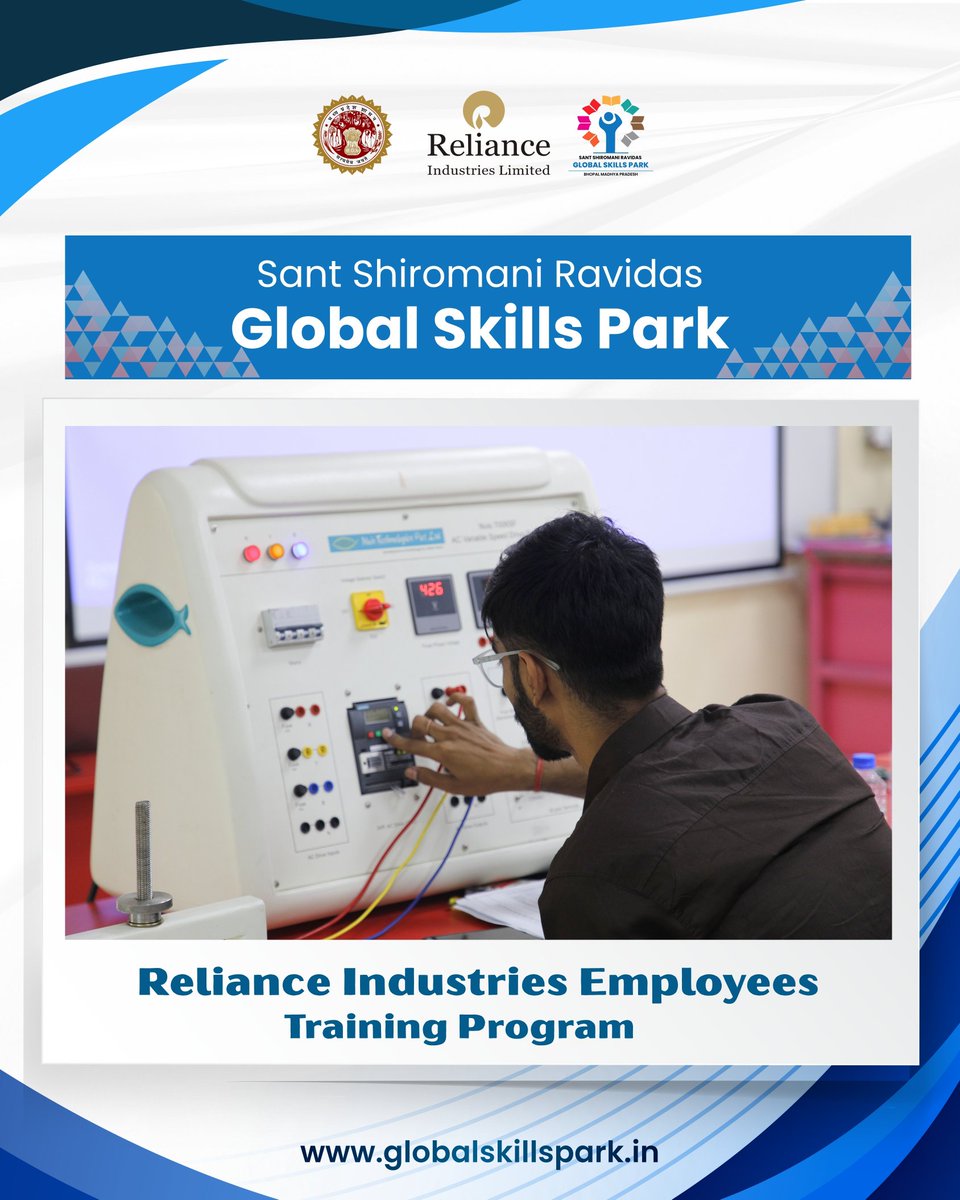 SSRGSPOfficial's tweet image. Glimpses of the Reliance Industries Training Program where skills evolve, confidence rises, and future-ready professionals take shape at Sant Shiromani Ravidas Global Skills Park.

#RelianceTraining #SkillDevelopment #FutureReady #SSRGSP #ProfessionalGrowth #IndustryLearning…