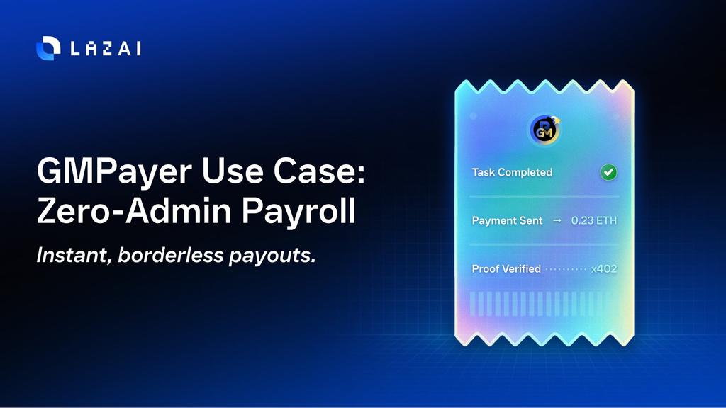 realmrstack's tweet image. GM Builders! 🏢 
One of the most compelling advantages of #GMPayer is its support for zero-admin agent payroll, a breakthrough for anyone building in the agent economy. 

Instead of relying on traditional payroll systems with forms, delays, and manual review, GMPayer turns the…