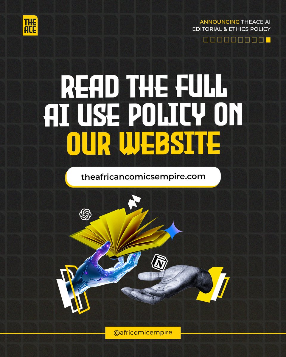 africomicempire's tweet image. ...but our storytelling, judgement and cultural insight remain entirely human.

You can read the full policy on theafricancomicsempire.framer.website/blog/human-led…
.
.
#TheACE #AIUse #AIPolicy #Content #Editorial #AIEthics
.
3/3