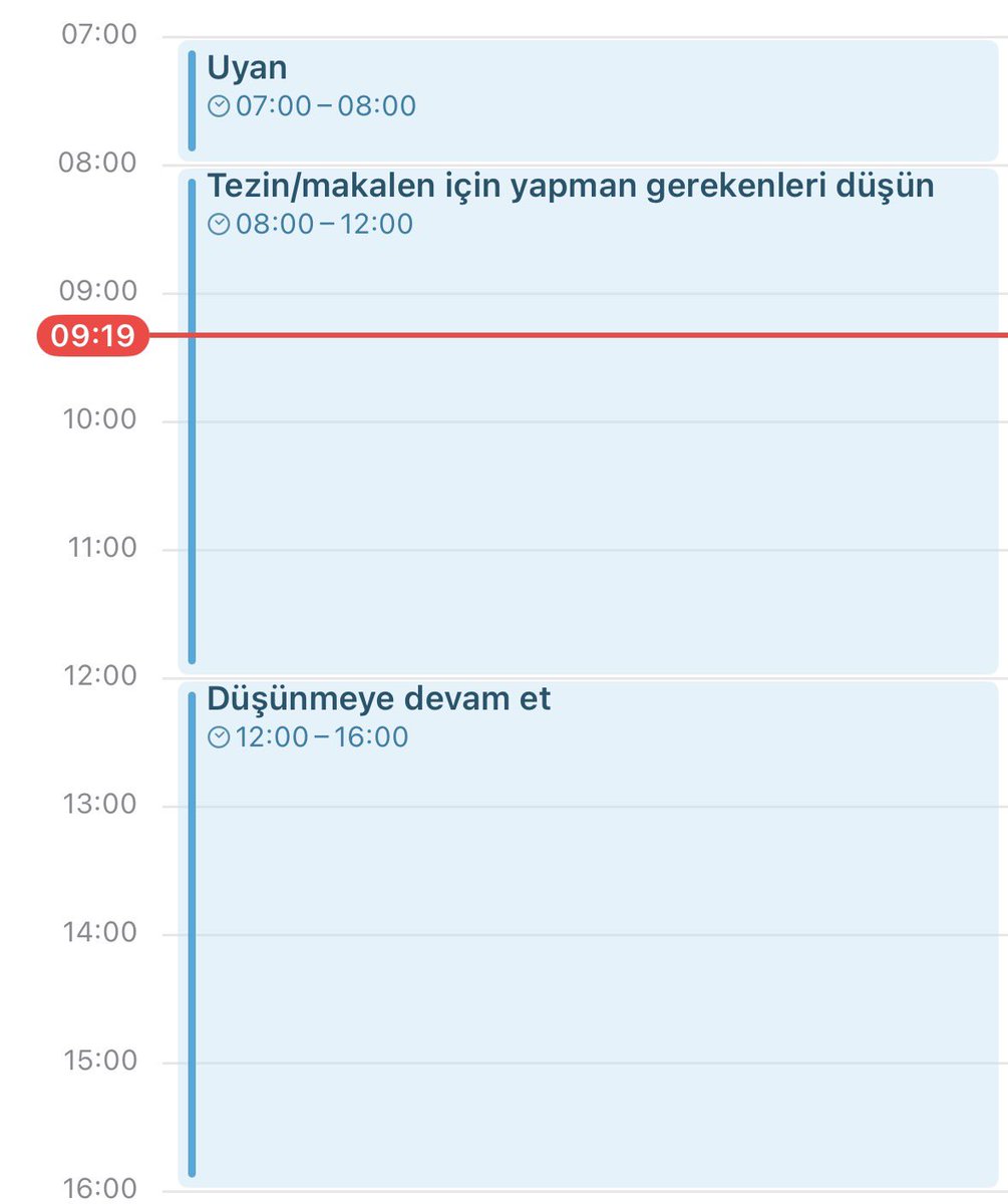 günlük akademik planım