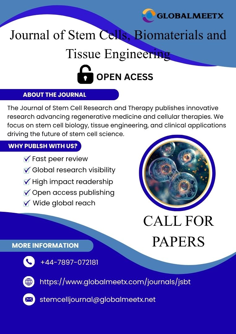 Globalmeetx_J's tweet image. Shaping the future of healing, one discovery at a time.
The Journal of #Stem Cells, #Biomaterials and #TissueEngineering is your platform for pioneering research in #regenerativemedicine. 
globalmeetx.com/journals/jsbt
#StemCellResearch #CellTherapy #IPSCs #Bioengineering #Scaffolds