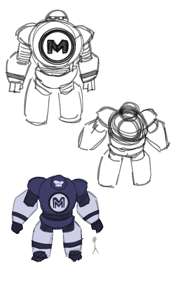 EamoArt's tweet image. Here&apos;s a fun look at my process in redesigning Mecha Man