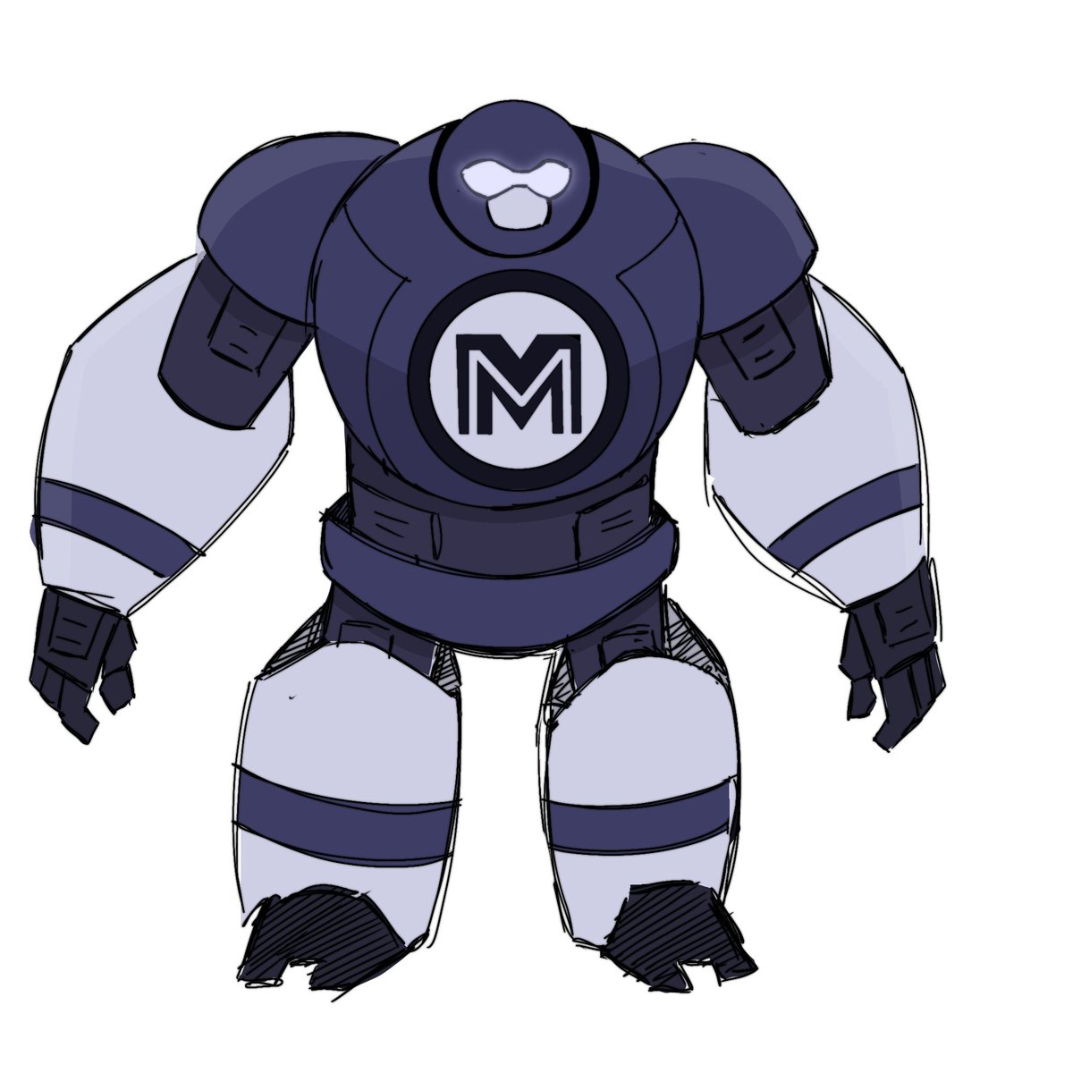 EamoArt's tweet image. Here&apos;s a fun look at my process in redesigning Mecha Man