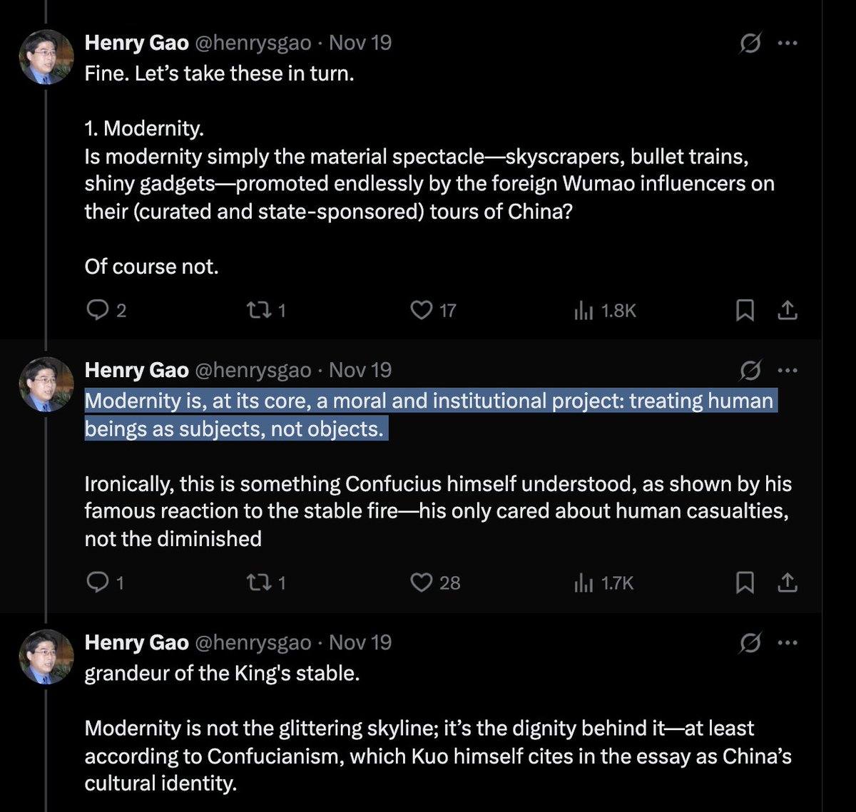 Os Estados Unidos estão ficando tão ruins que estão até transformando chineses em indianos.
 Pode-se dizer que a Moderni