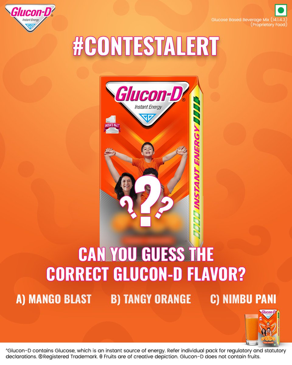 You know your favourite Glucon-D flavors, but can you guess this one? Share your answer in the comments and stand a chance to win a ₹1000 Amazon voucher! 🎁

🗓 Last date to participate: 27th November 2025
🏆 Winners announcement: 28th November 2025
T&amp;C Apply. Link in Bio.