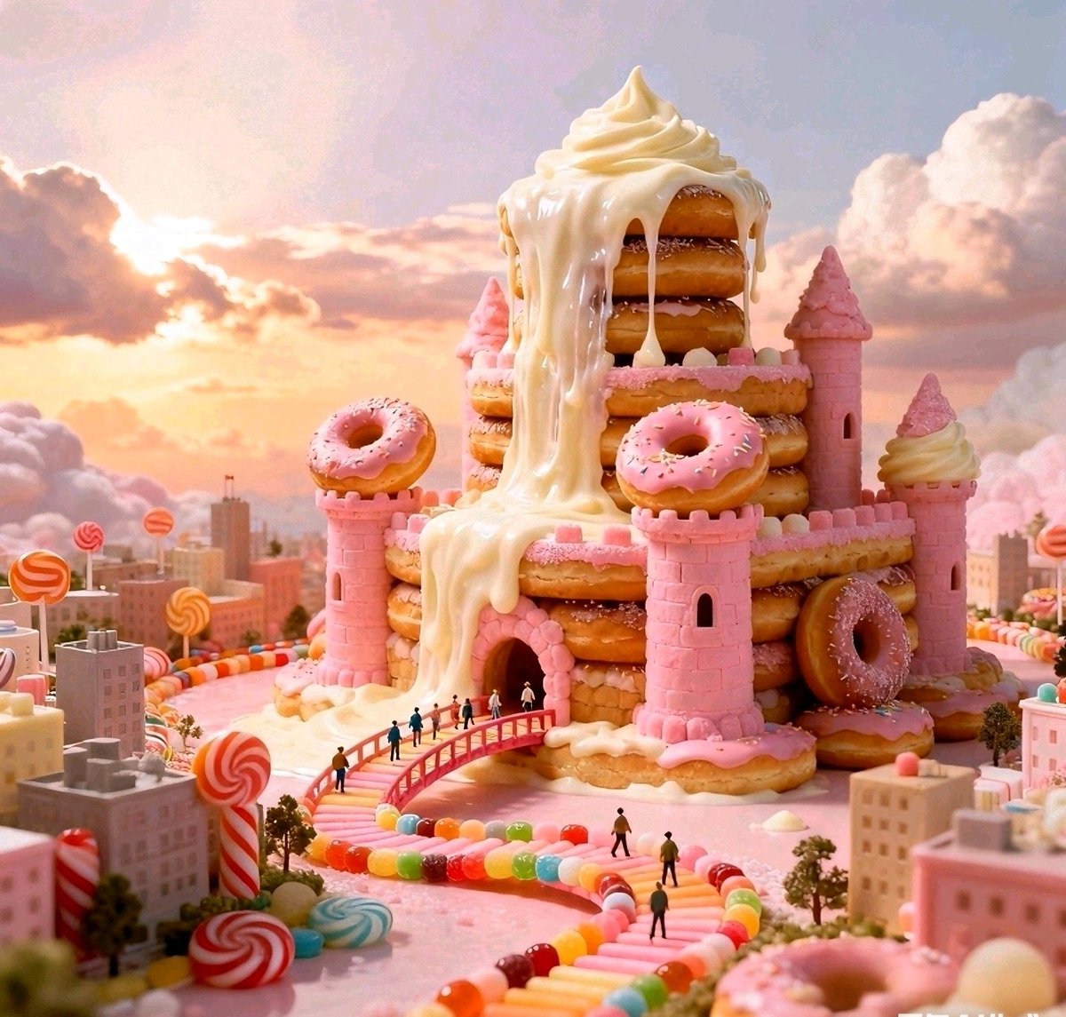 YongBi16661's tweet photo. @donutai A fairy-tale castle filled with donuts and cream
@donutai 
@DonutQueenLuna 
@kickstarter1337 
@GigiWillliams https://t.co/9Co3N1leL3