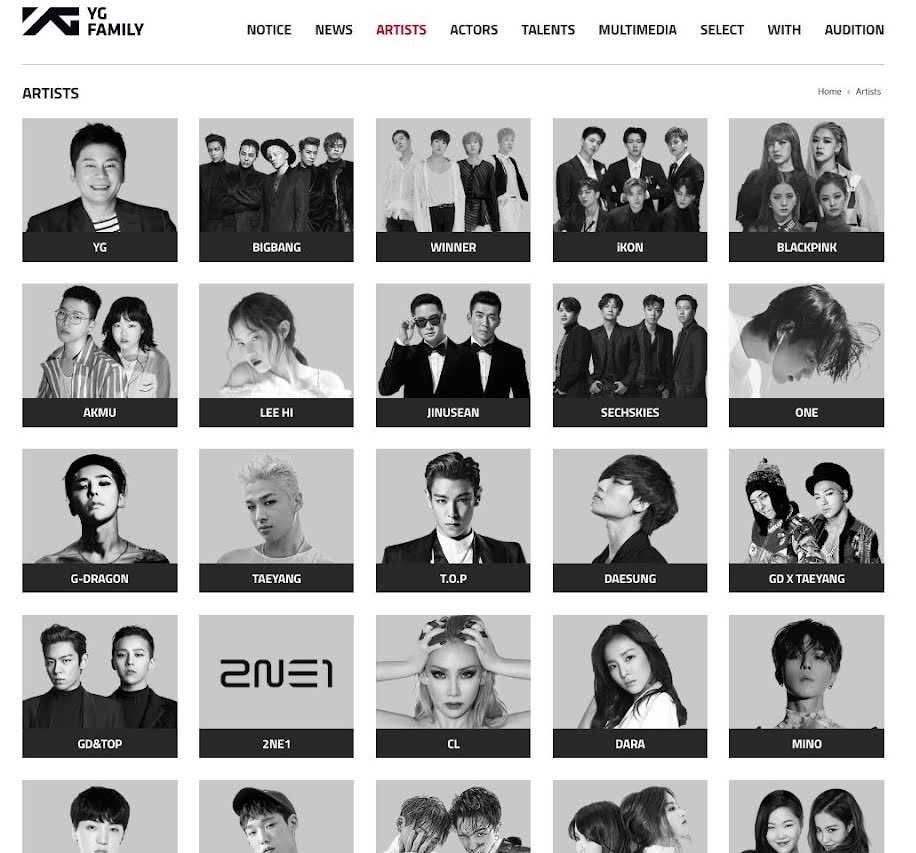 jekkibby2's tweet image. yg artist roster has changed so much…