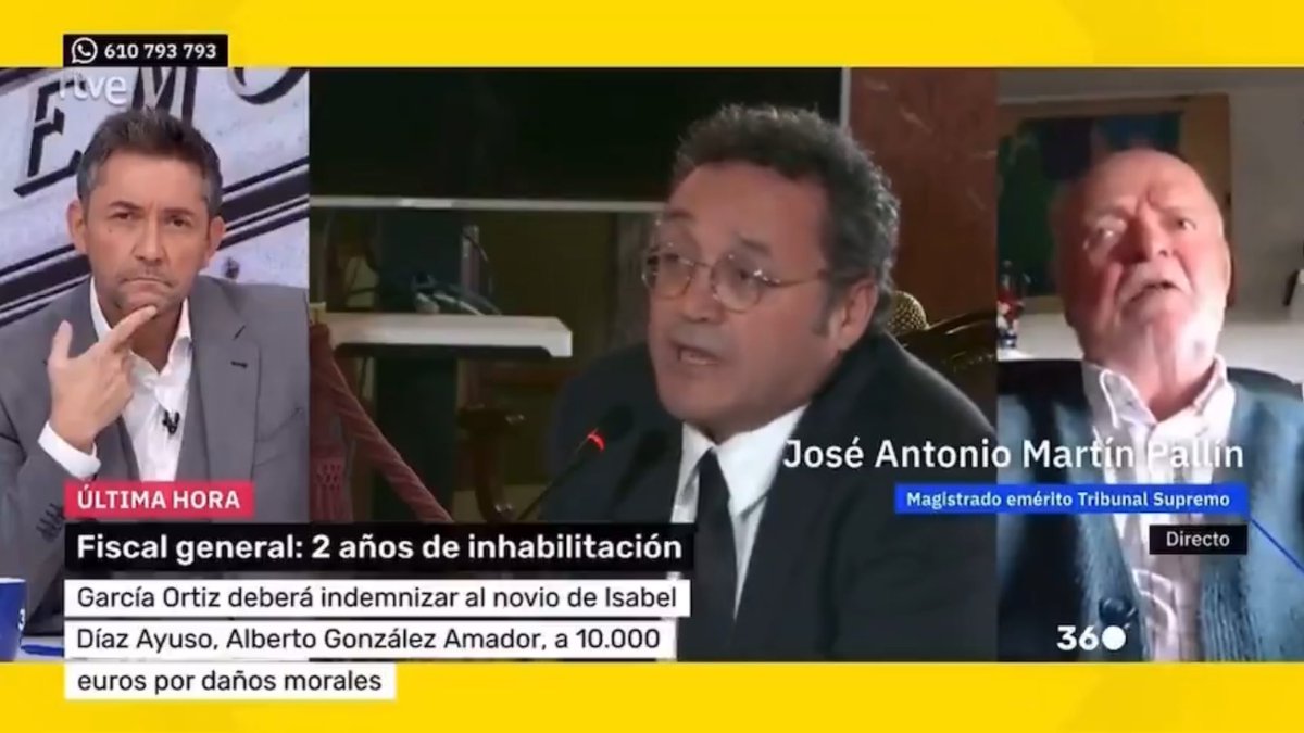 Bart045603771's tweet image. Es curioso que ayer las televisiones sacaran en procesión a la misma momia para echar pestes de la condena al Fiscal General del Estado... 🤔🤔🤔 
¿No había más exmagistrados?