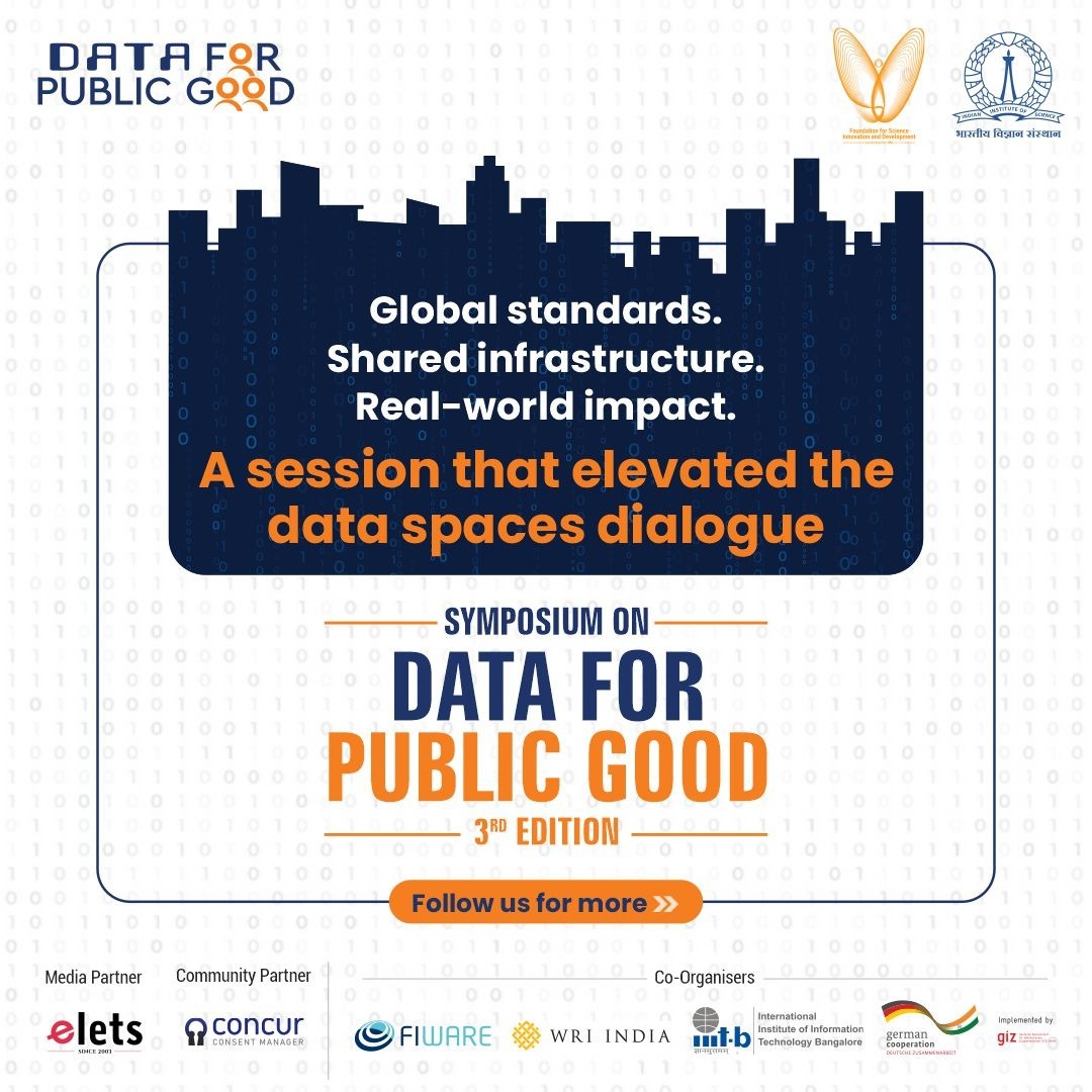 CDPG_IISc's tweet image. A powerful conversation unfolded at the 3rd Edition of the Symposium on Data for Public Good during the session on Unlocking the Power of Data Spaces: Enabling Digital Public Good through Global Interoperability.

The discussion brought together global experts to explore how data…