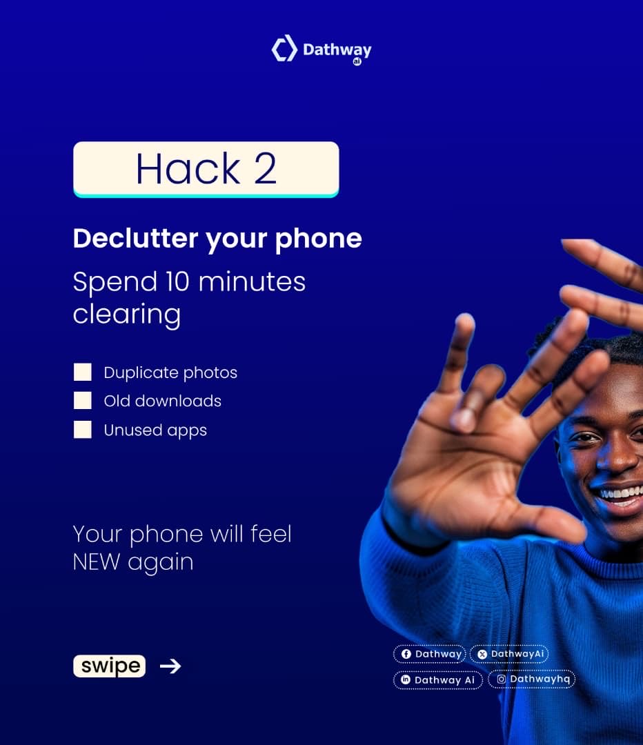 DathwayAi's tweet image. 5 Tech Hacks to Level Up Your Weekend 🚀
Your weekend doesn’t have to feel scattered or stressful.

These simple hacks will help you stay organized, save time, and enjoy your days off without the overwhelm.
Try one today and thank yourself later! 💙

#techhacks #dathwayai