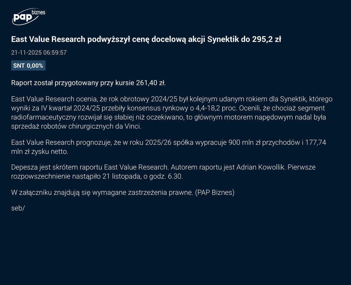 tomek_pawlowski's tweet image. EVR —&amp;gt; #Synektik 295,2 zł
