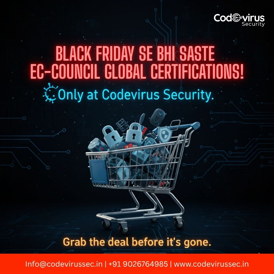 codevirussec's tweet image. 🚨 Black Friday is LIVE! 🚨
All Codevirus Security courses are now on massive discounts.
Level up your cybersecurity skills while the prices are low! 🔥
#BlackFriday #CyberSecurity #CodevirusSecurity #HackingCourses #LearnCybersecurity #EthicalHacking #Networking #PenTesting