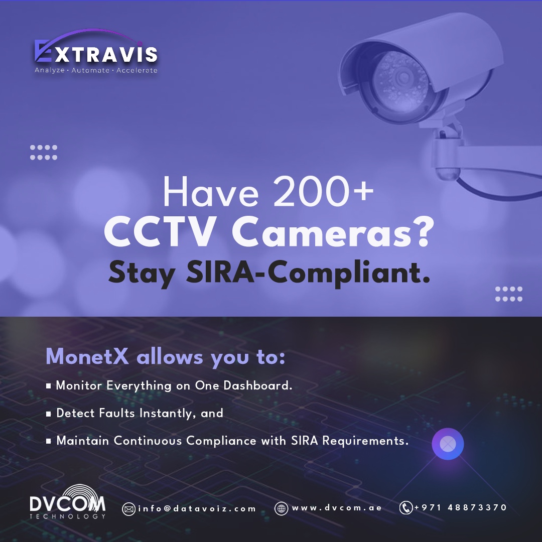 DvcomTechnology's tweet image. Camera down + SIRA inspector walking in = Fines and trouble you don’t want.

MonetX gives real-time alerts and compliance reporting so you’re always inspection-ready.

📞 +971 4887 3370 | dvcom.ae

#MonetX #Extravis #DVCOMTechnology #SIRACompliance