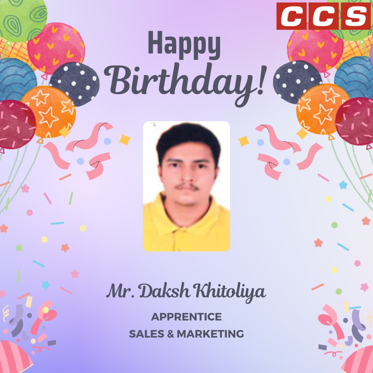 CCSComputersPL's tweet image. Happy Birthday to Daksh Khitoliya!
Wishing you a year ahead filled with joy, good health, and success.

#HappyBirthday #TeamCCS #CelebrationTime #CCSComputers