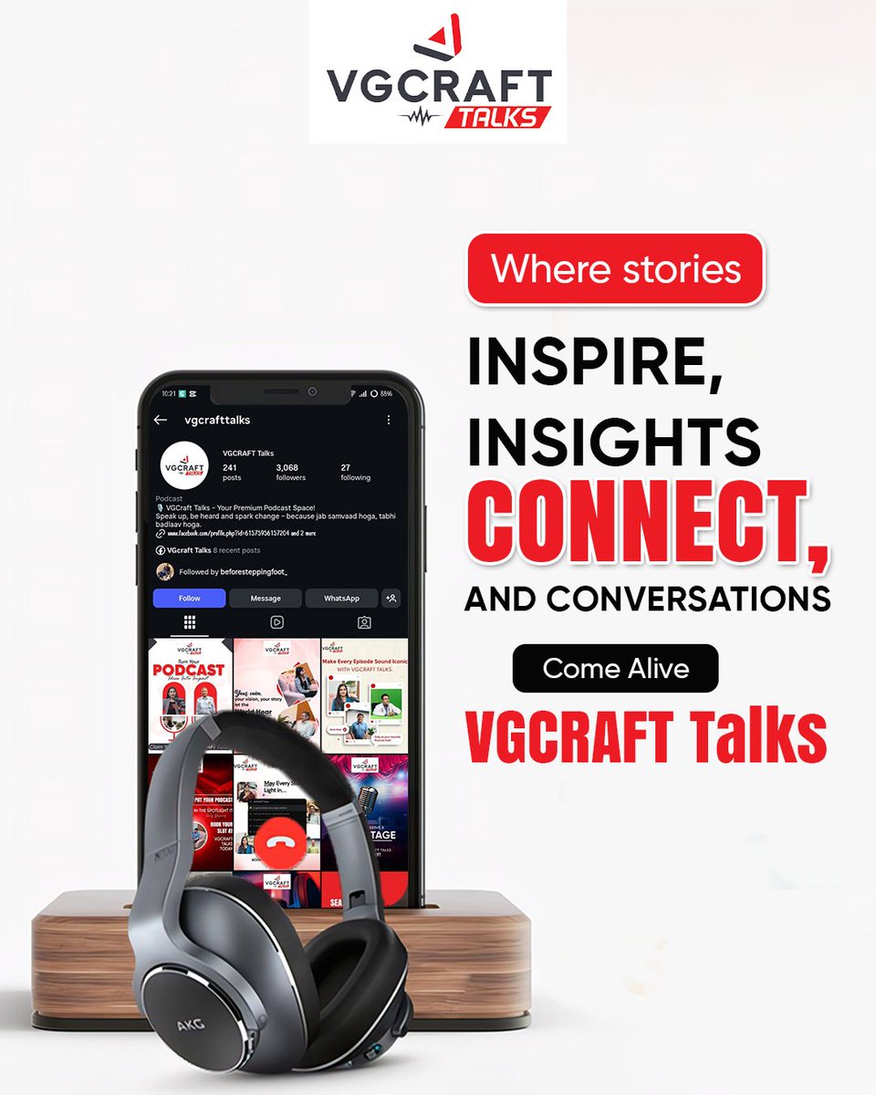 VGCRAFTTalks's tweet image. 🎙️ WHERE STORIES COME ALIVE 🎙️

Step into a space where voices matter, ideas travel, and conversations inspire. VGCRAFT Talks brings you a premium podcasting experience designed to amplify your story and connect you with powerful audiences. 🔥🎧

#VGCRAFTTalks #PodcastStudio