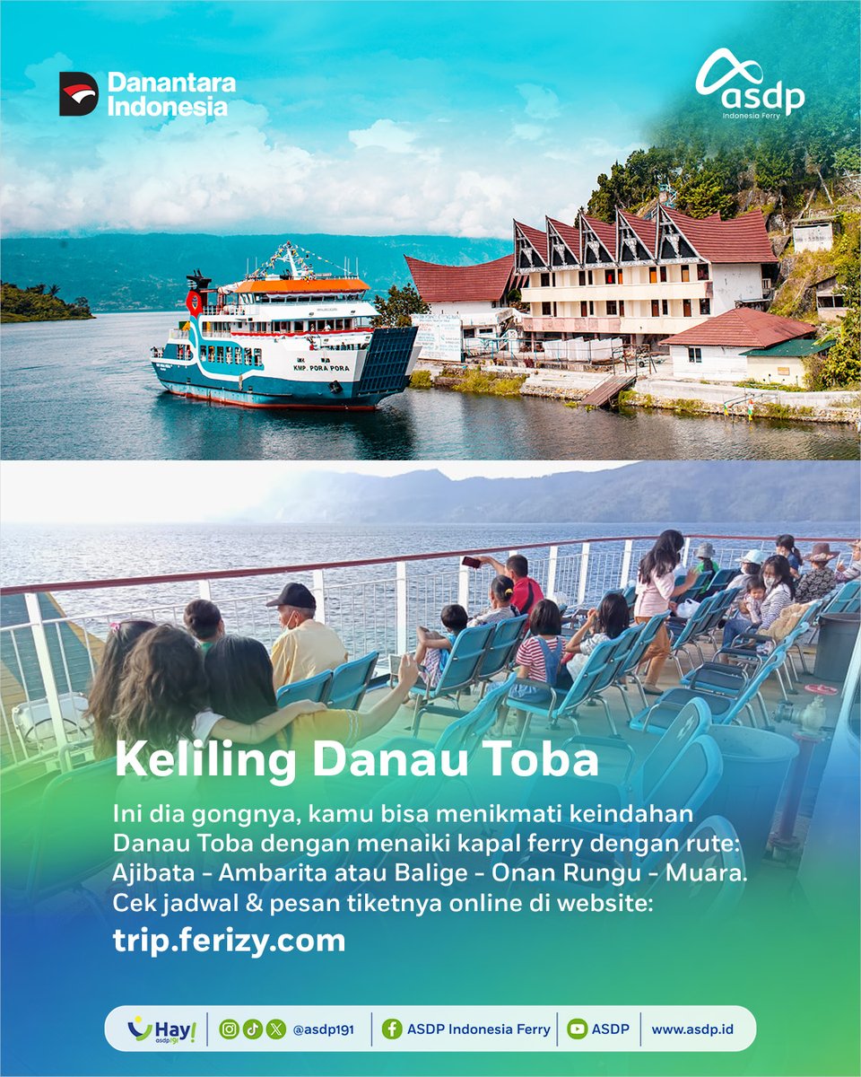 ✨ Keliling Samosir Sekalian Toba Marathon? Gas! 🏃‍♂️📸
Kalau tahun ini kamu jadi pelari kalcer di Toba Marathon 2025, jangan cuma lari terus pulang, eksplor dulu 4 spot kece di Samosir yang semuanya gampang banget dijangkau naik ferry ASDP!
Dari nikmatin Danau Toba dari atas